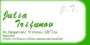 julia trifunov business card